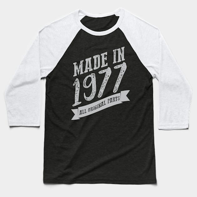 Made in 1977 all original silver Baseball T-Shirt by variantees